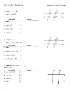 Prove Lines Parallel Worksheet Help and Answers