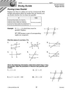 Proving Lines Parallel Worksheet Pdf