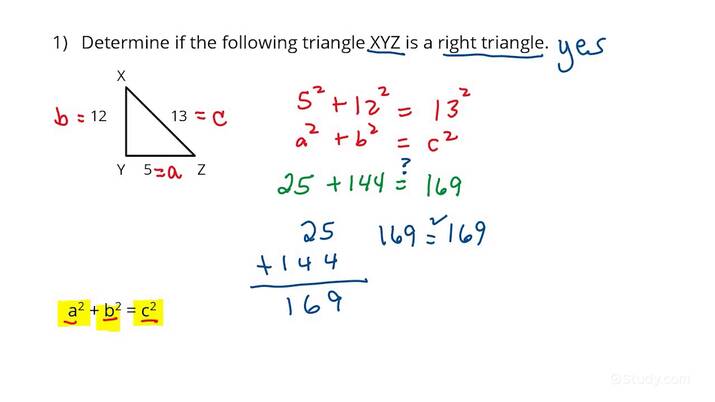 Pythagorean Theorem Converse Problems and Solutions