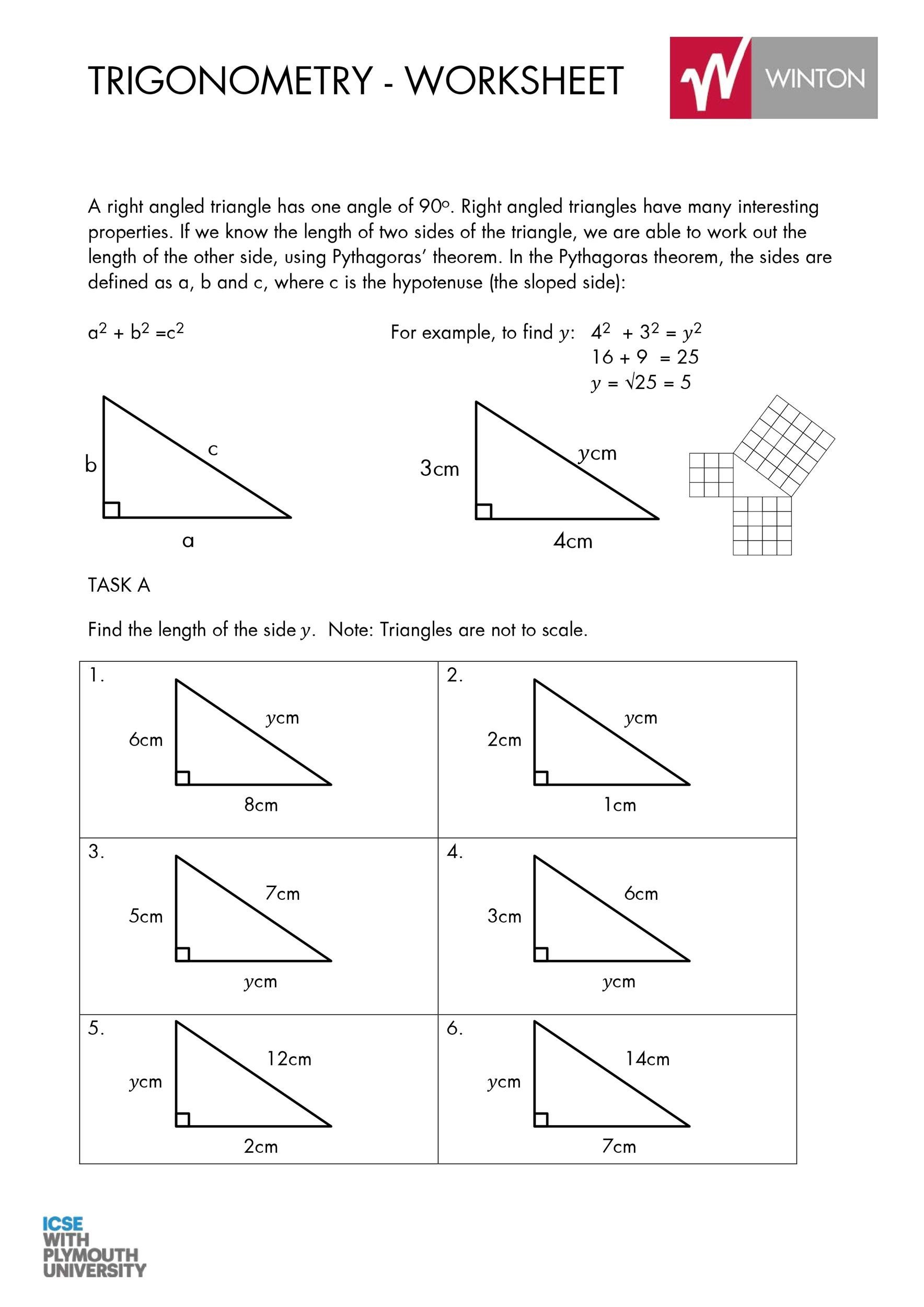 Pythagorean Theorem Worksheets Made Easy