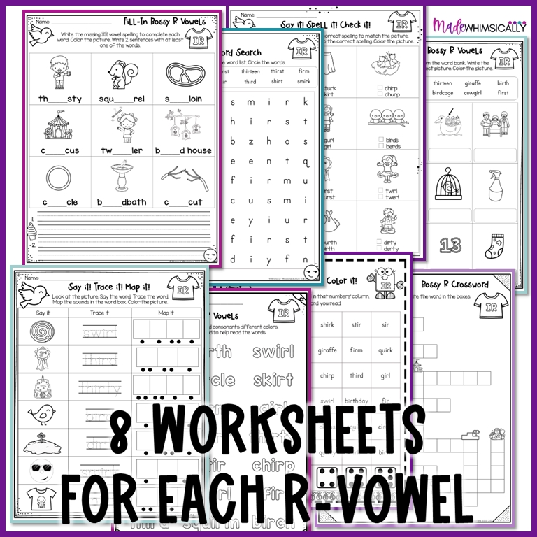 5 Fun R Controlled Vowels Worksheets for Kids