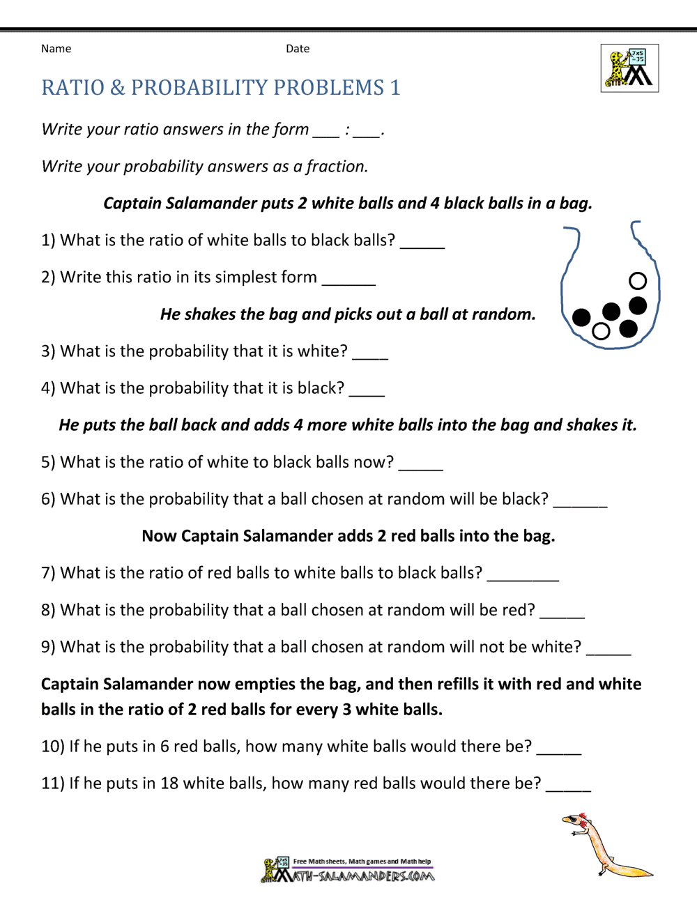 Mastering Ratios and Rates with Practice Worksheet