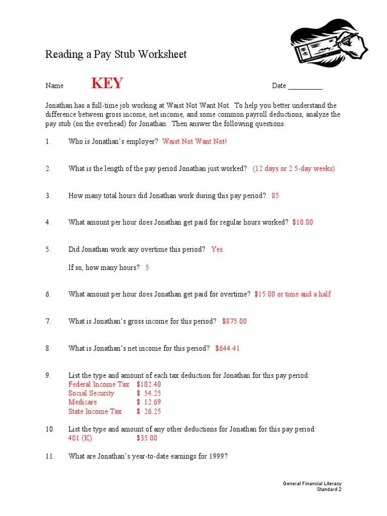 Decoding Your Pay Stub: A Simple Worksheet Guide