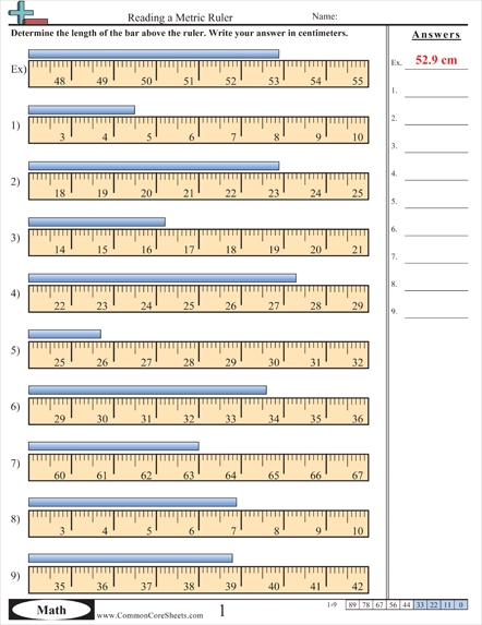 Measuring Up: Mastering Reading a Ruler Worksheet