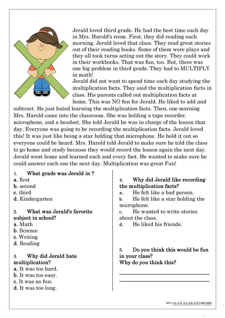 Free 4th Grade Reading Comprehension Worksheets