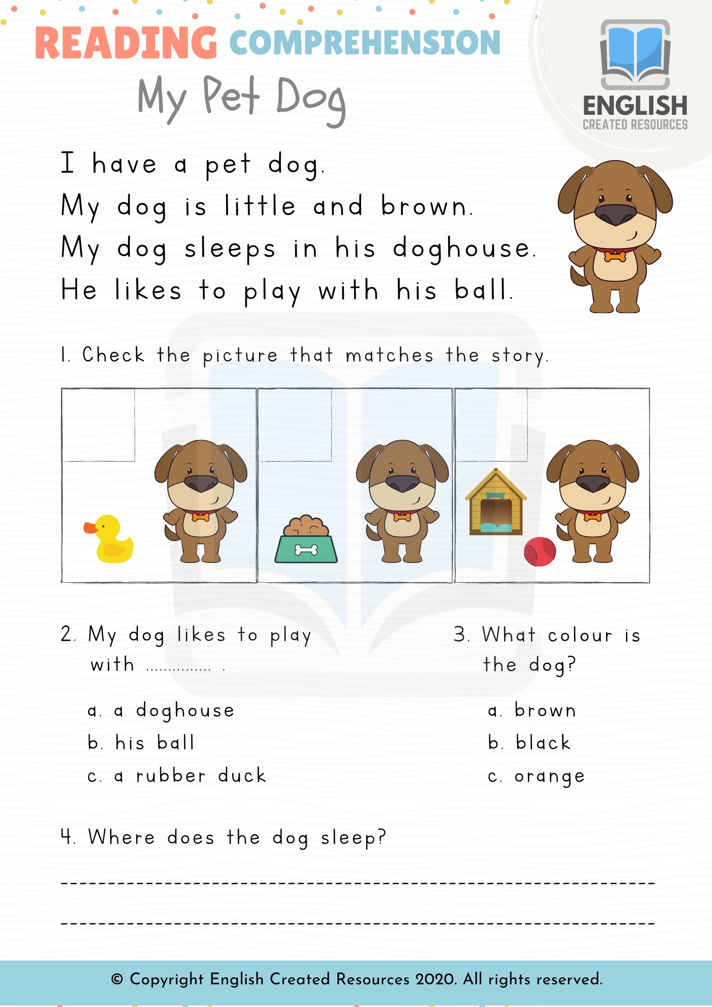 Fun Reading Comprehension Worksheets for 1st Graders