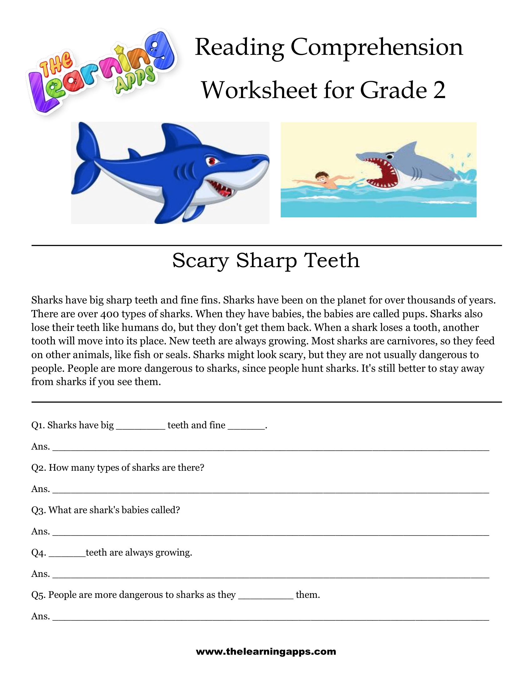 2nd Grade Reading Comprehension Worksheets for Kids