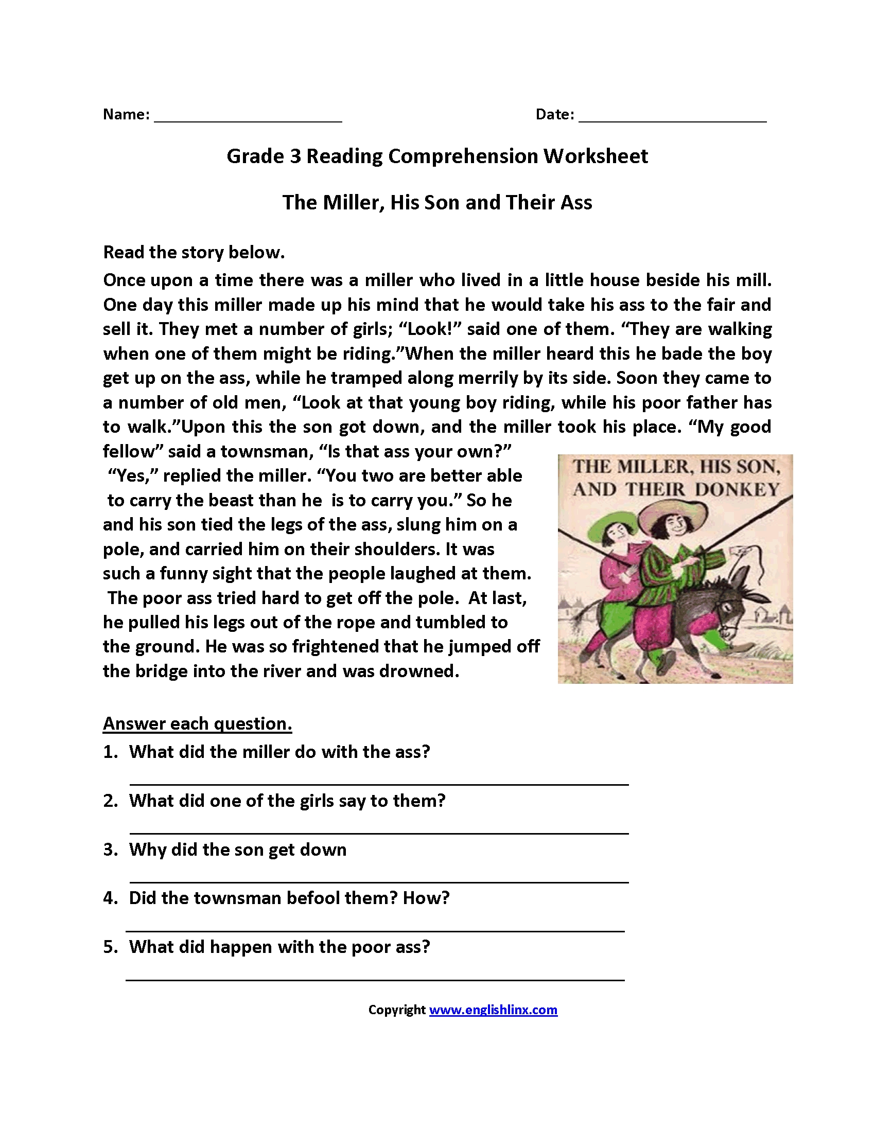 10 Worksheets for Boosting 3rd Grade Reading Comprehension