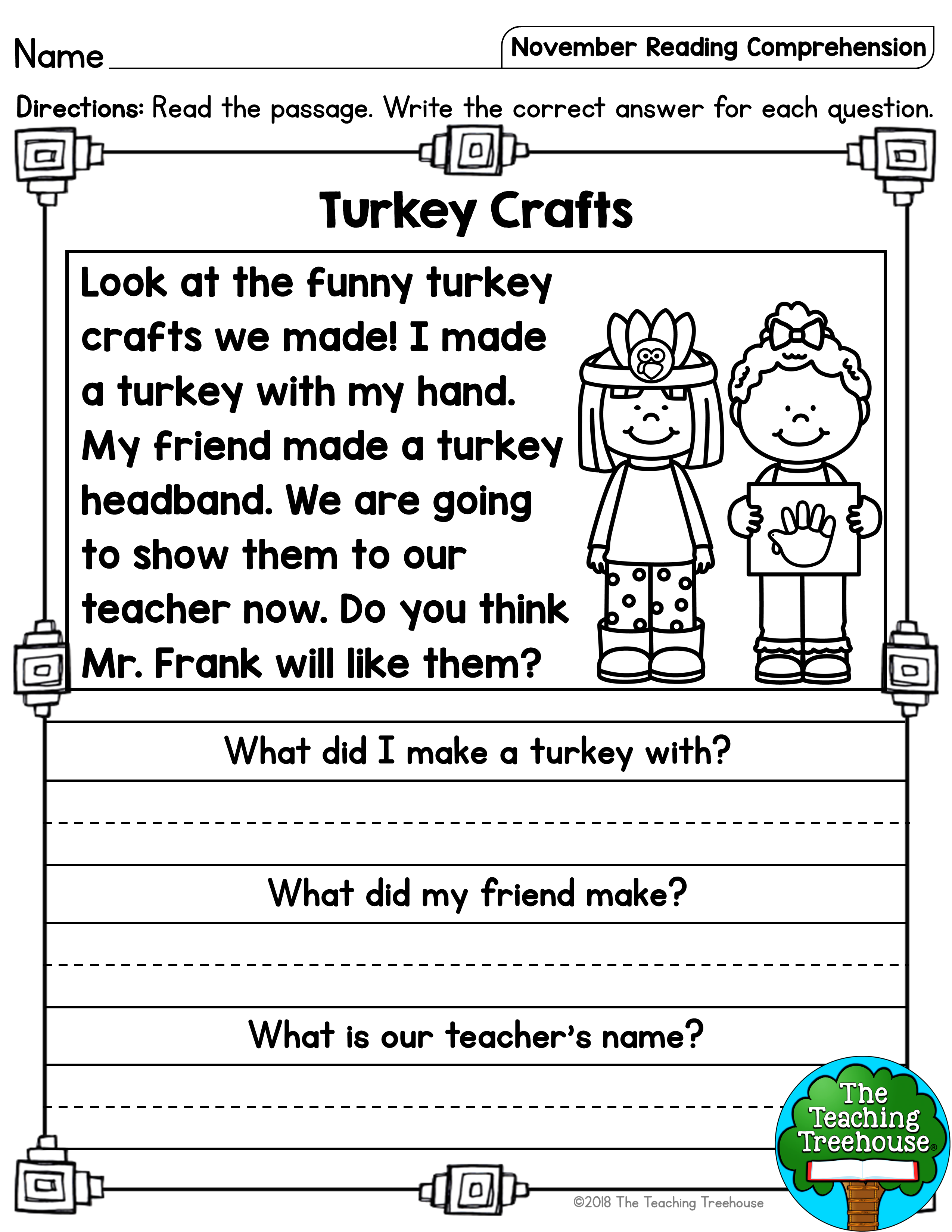 Free Reading Worksheets for 1st Grade Students