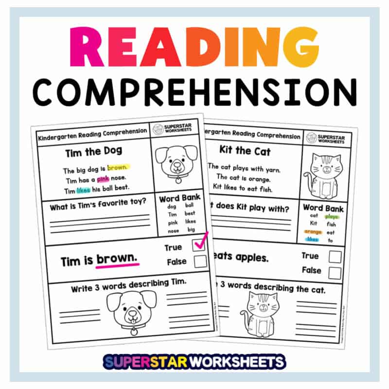 Kindergarten Reading Worksheets for Early Learners Success