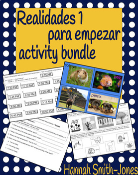 Realidades Aut Ntico 1 Para Empezar Activity Bundle Tpt