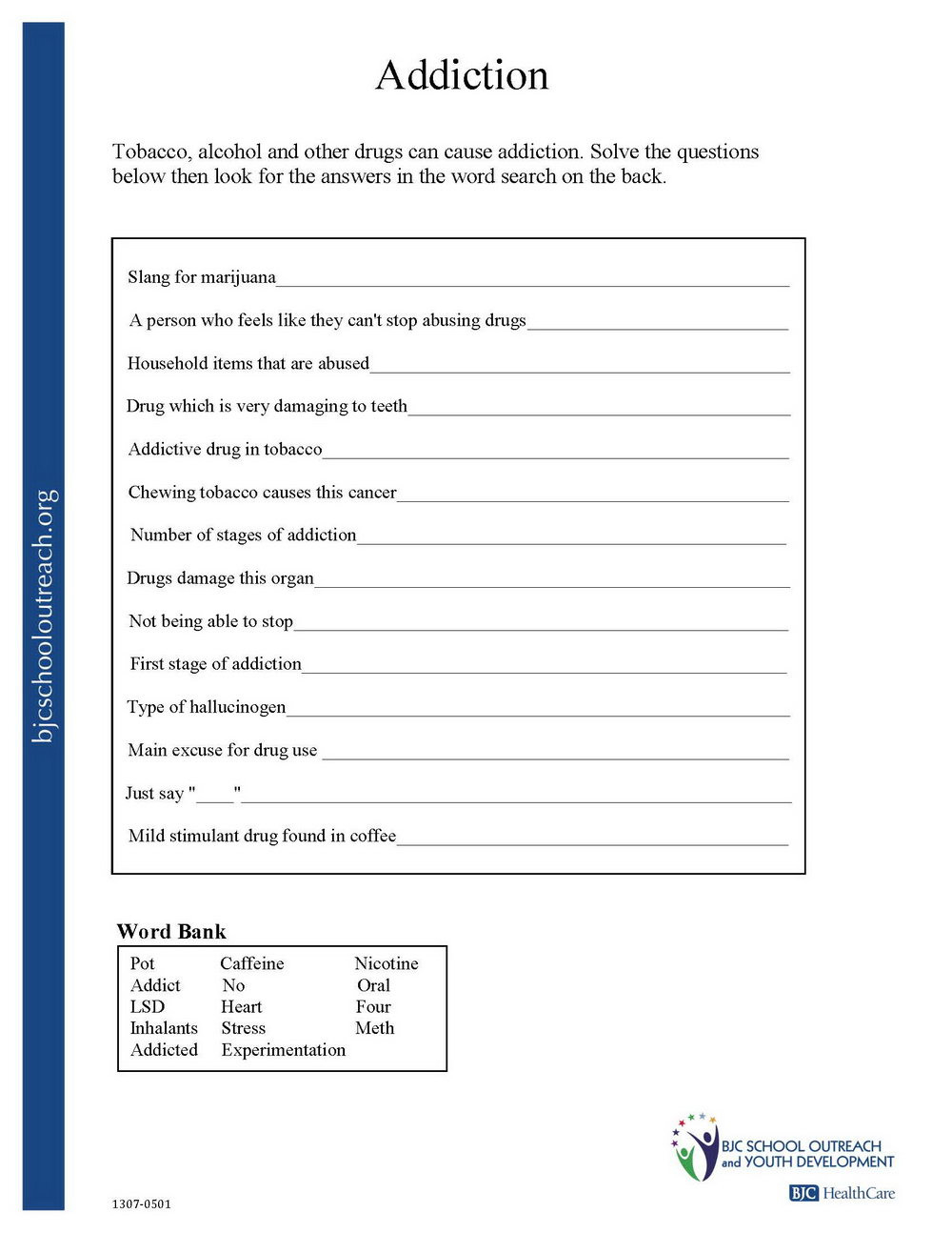 Recovery Group Topics and Worksheets for Healing