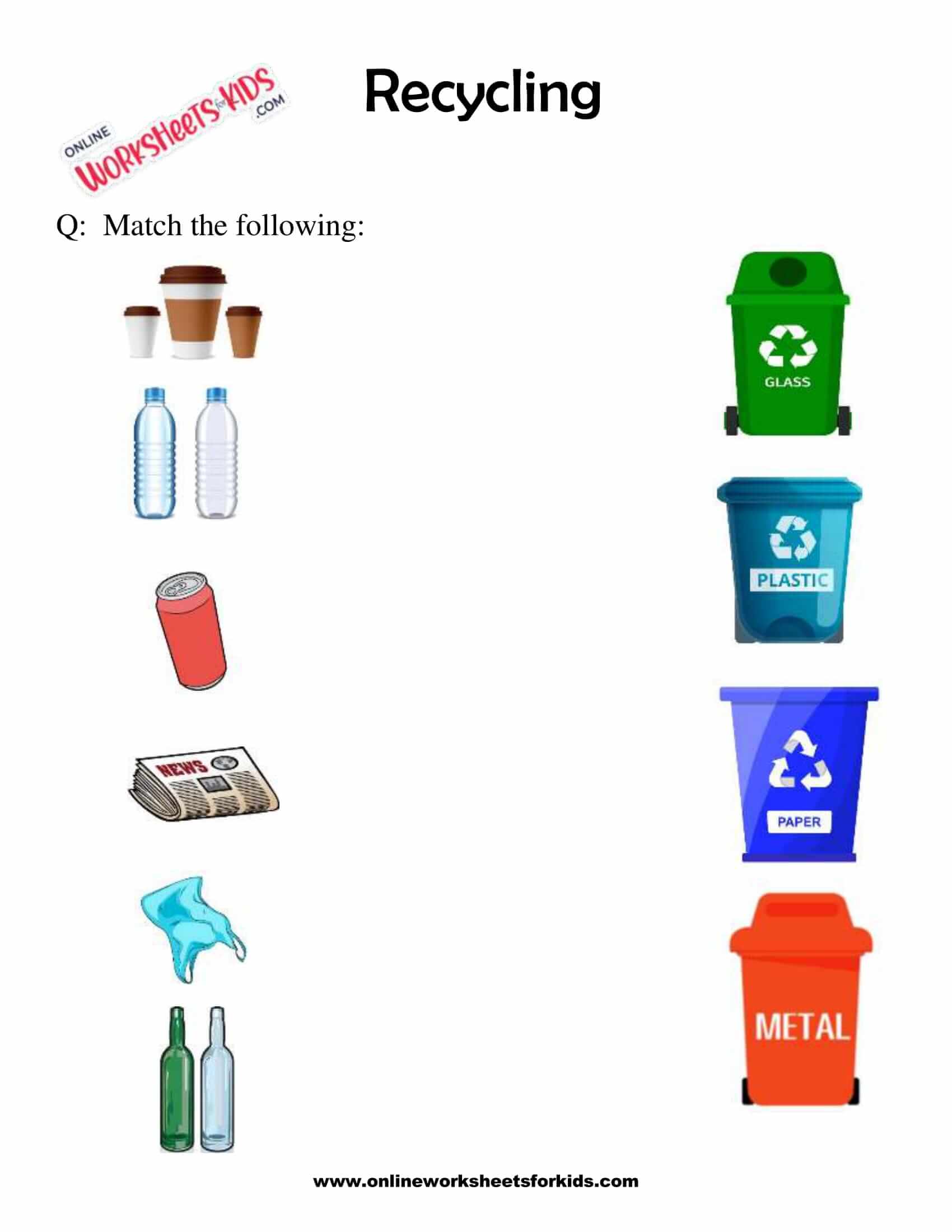 Reduce Reuse Recycle Worksheets Pdf