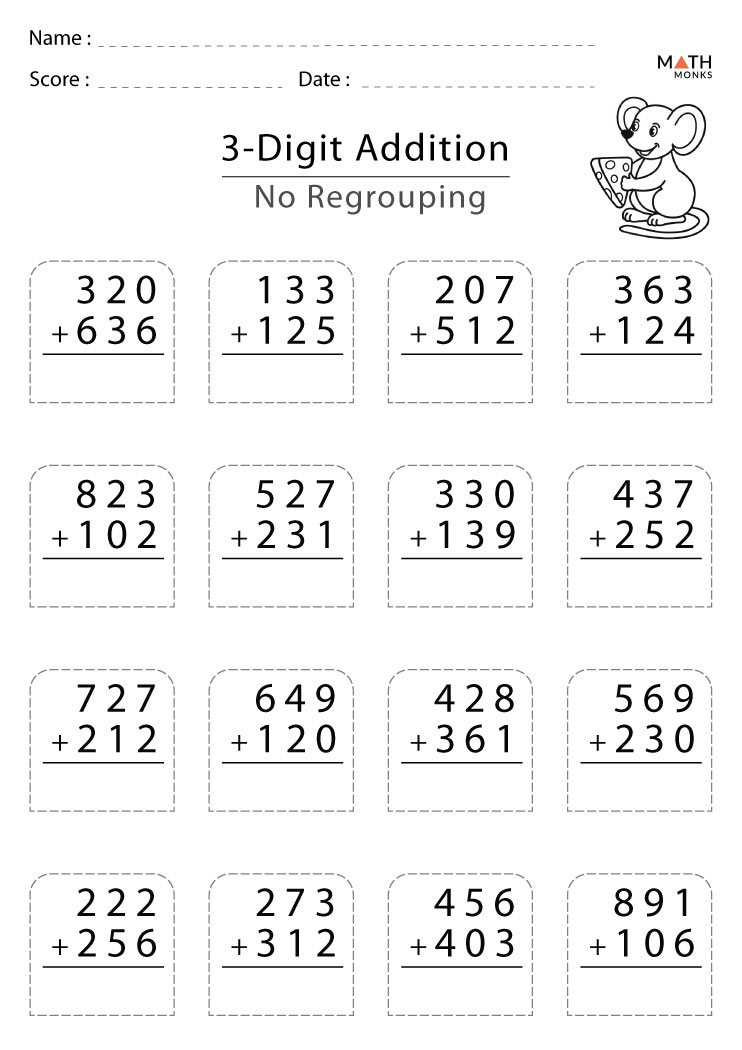 Regrouping Addition Worksheet for Easy Learning