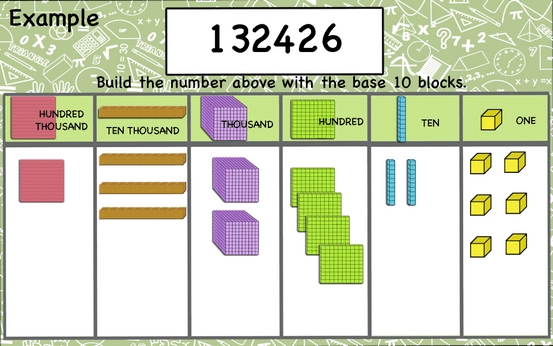 Representing Numbers Using Base 10 Blocks Up To 6 Digits Printable