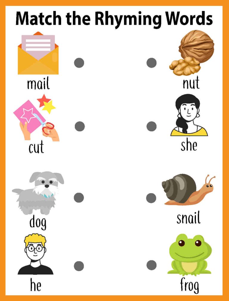 Rhyming Words Worksheets English As A Second Language