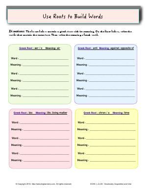 Mastering Root Words Worksheet for Vocabulary Building Success