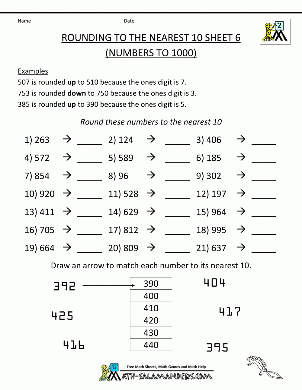 Rounding Numbers to the Nearest 10 Made Easy