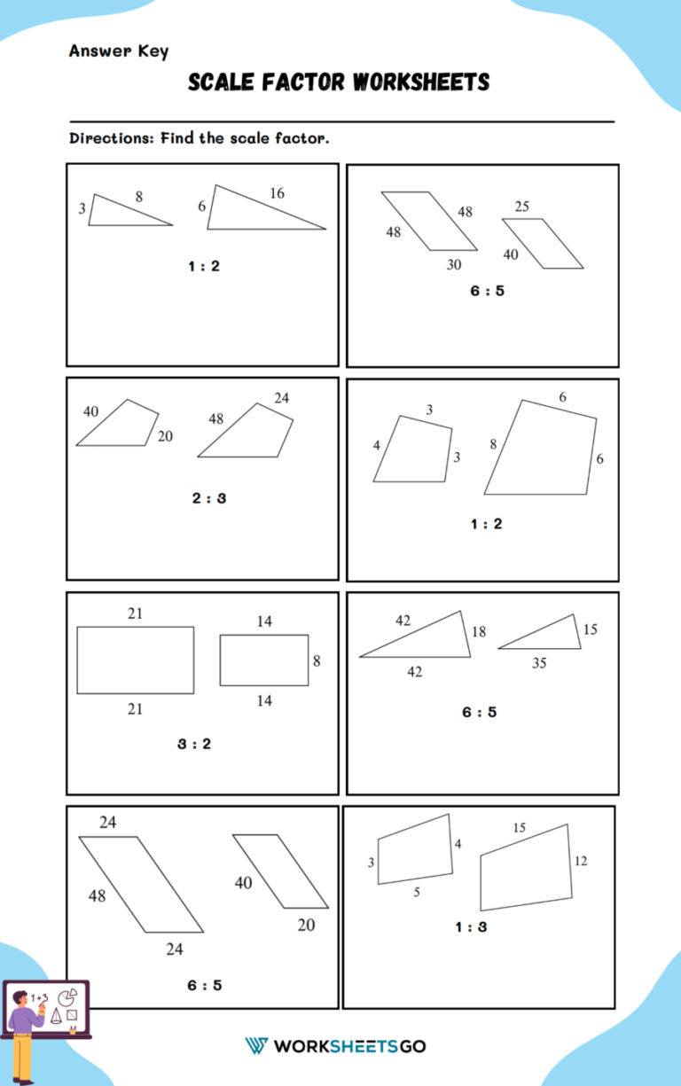 Scale Factor Worksheets for Easy Math Practice