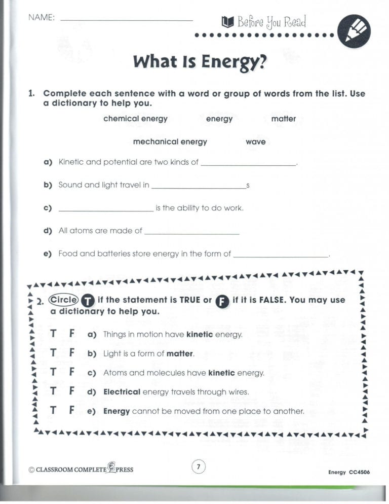 10 Fun Science Worksheets for 1st Grade Learners