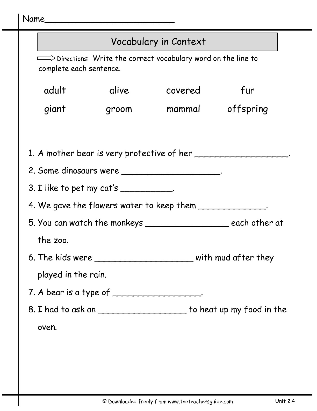 Science Worksheets For Grade 3