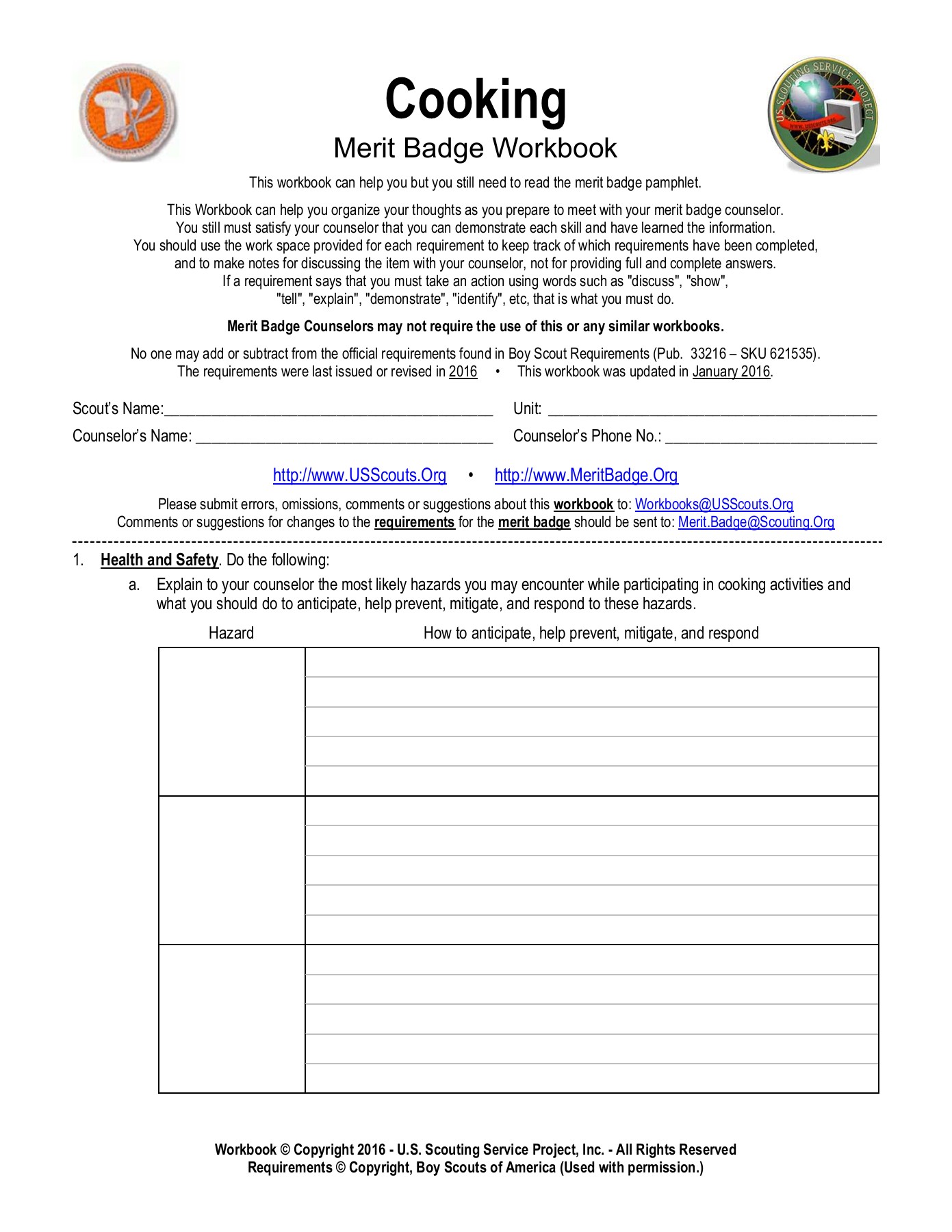 7 Essential Scout Merit Badge Worksheets