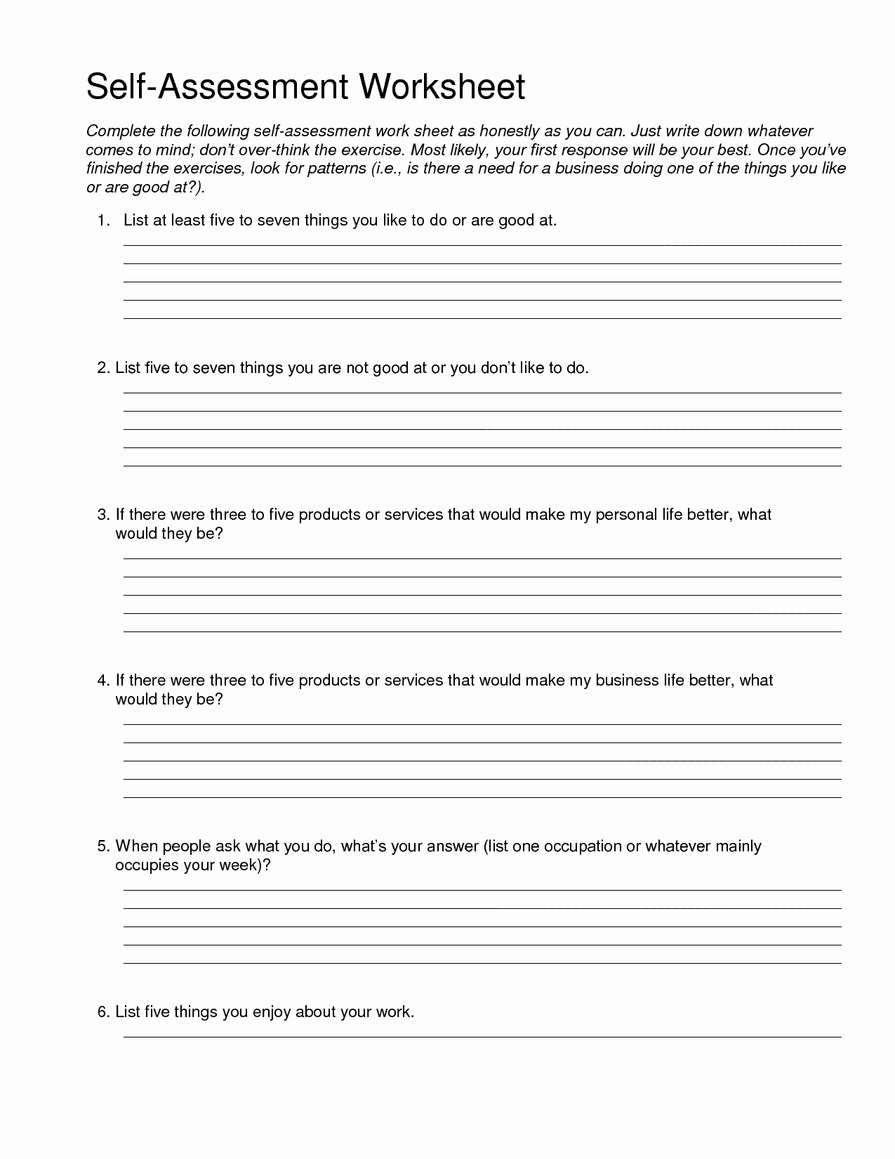 Building Self-Respect Worksheets for Personal Growth