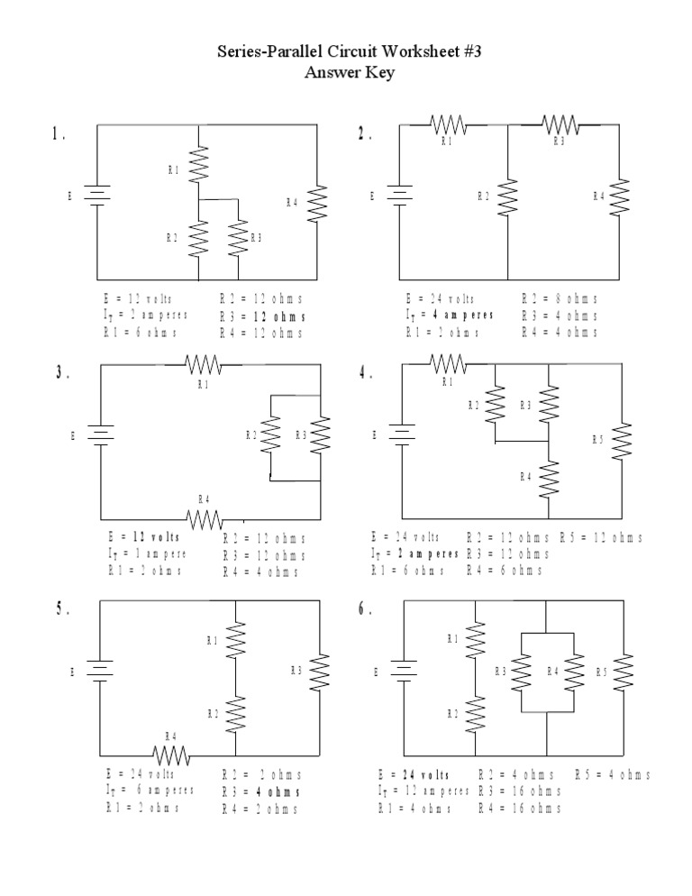 Series Circuit Worksheet Pdf