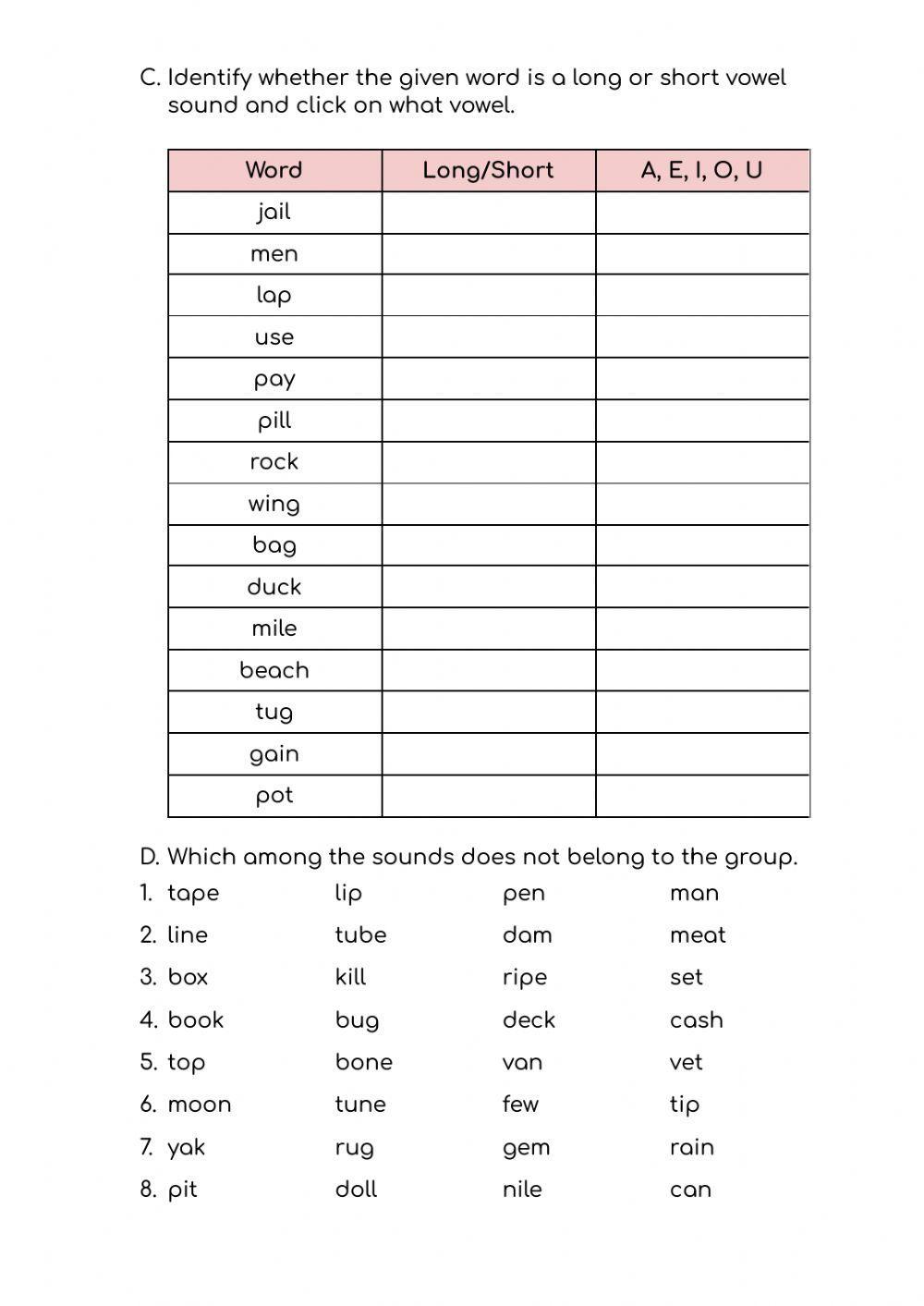 5 Fun Short a Vowel Worksheets for Kids