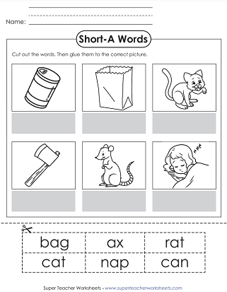 Short Vowel Worksheets For Kids Kids Learning Station