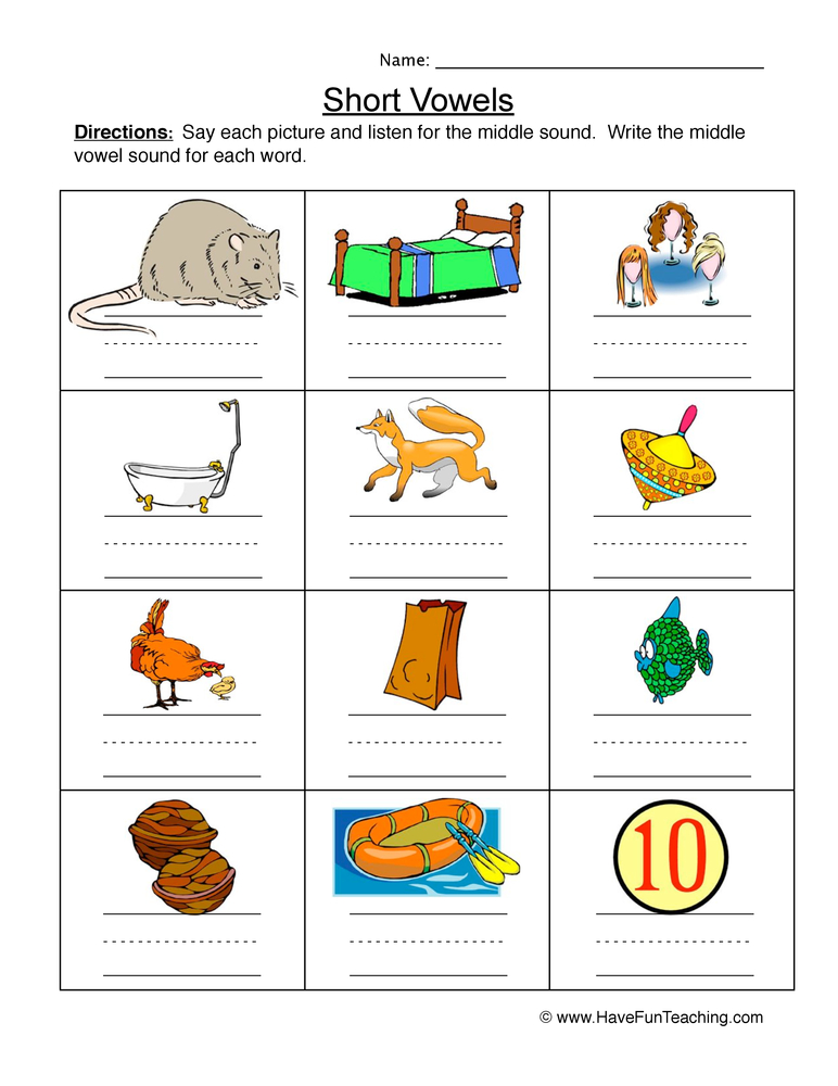 Short Vowels Worksheets First Grade Phonics Science Of Reading Bundle