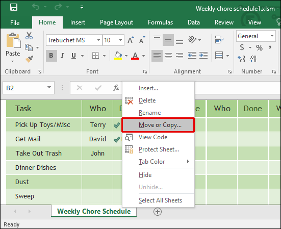 Shortcut Duplicate Sheet Excel