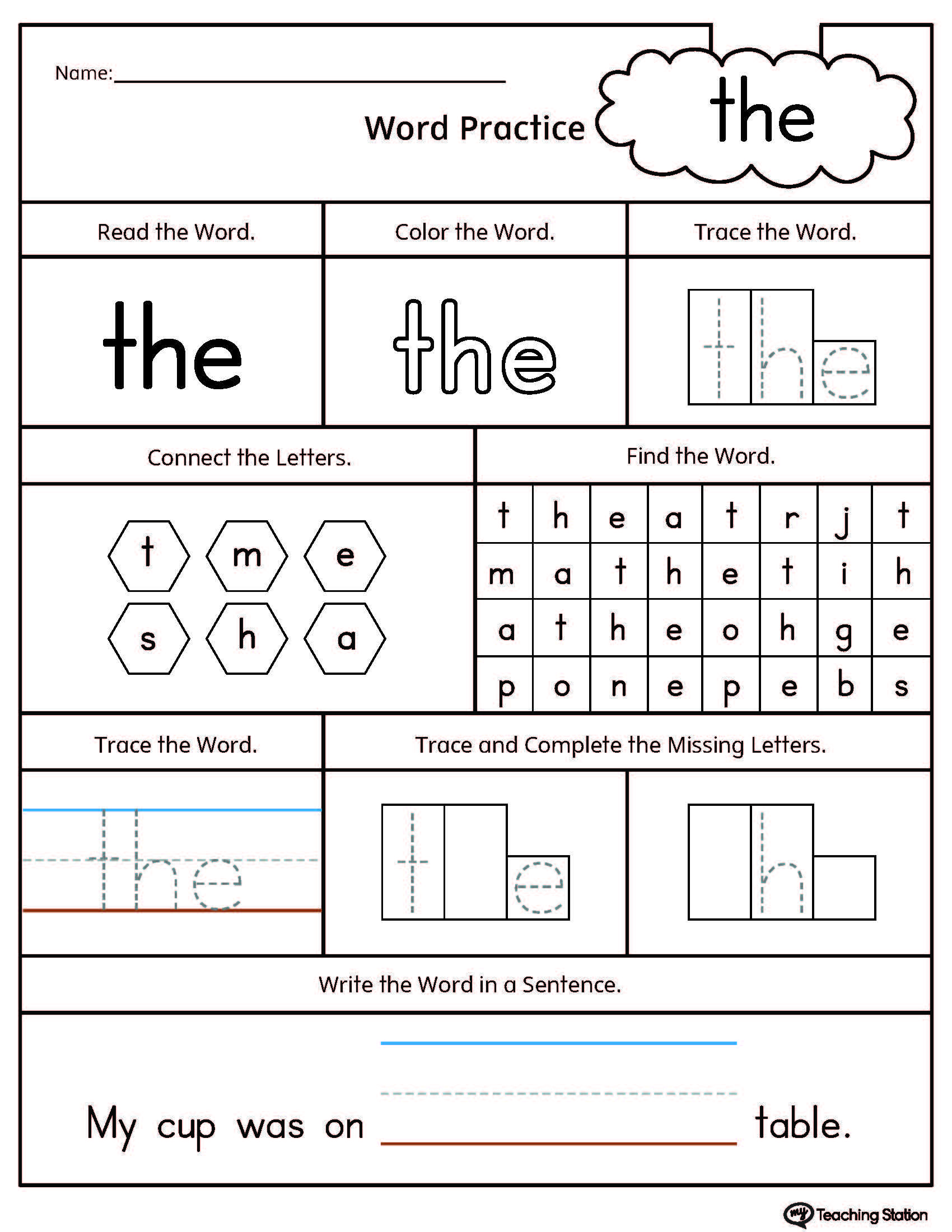 Sight Word Activities For Kindergarten Kindergarten