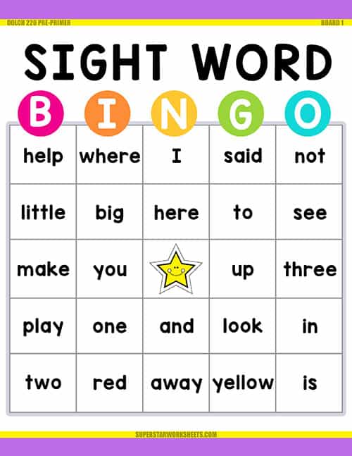 Sight Word Fun with Go Worksheet Activities