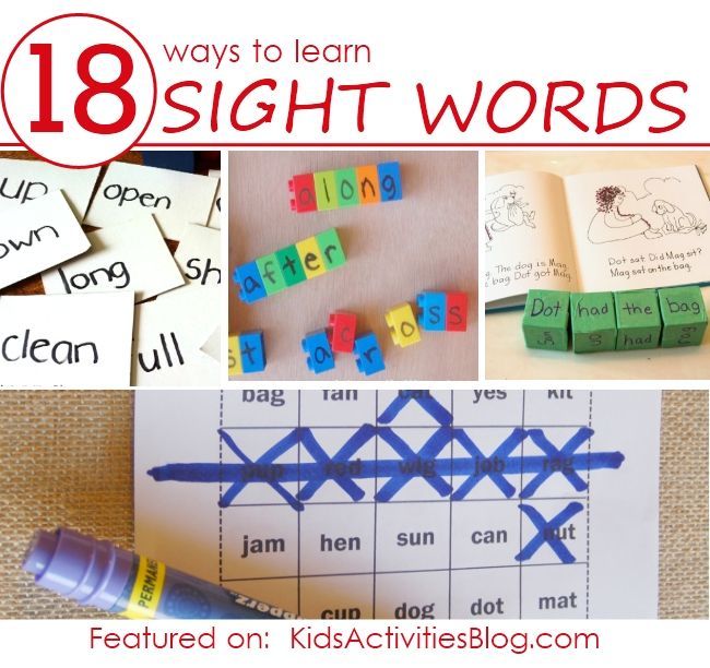 5 Fun Ways to Learn Sight Word Was