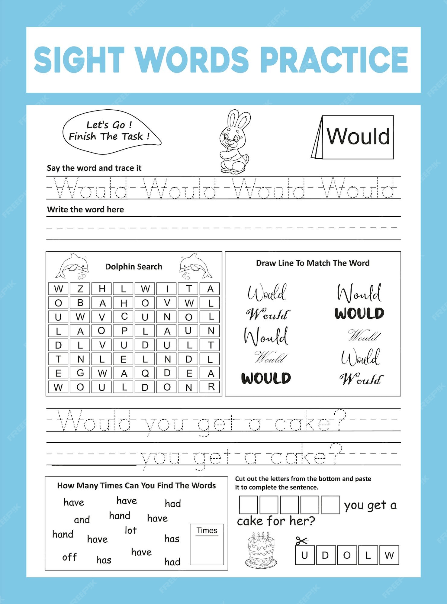 5 Sight Word Worksheets for Instant Learning