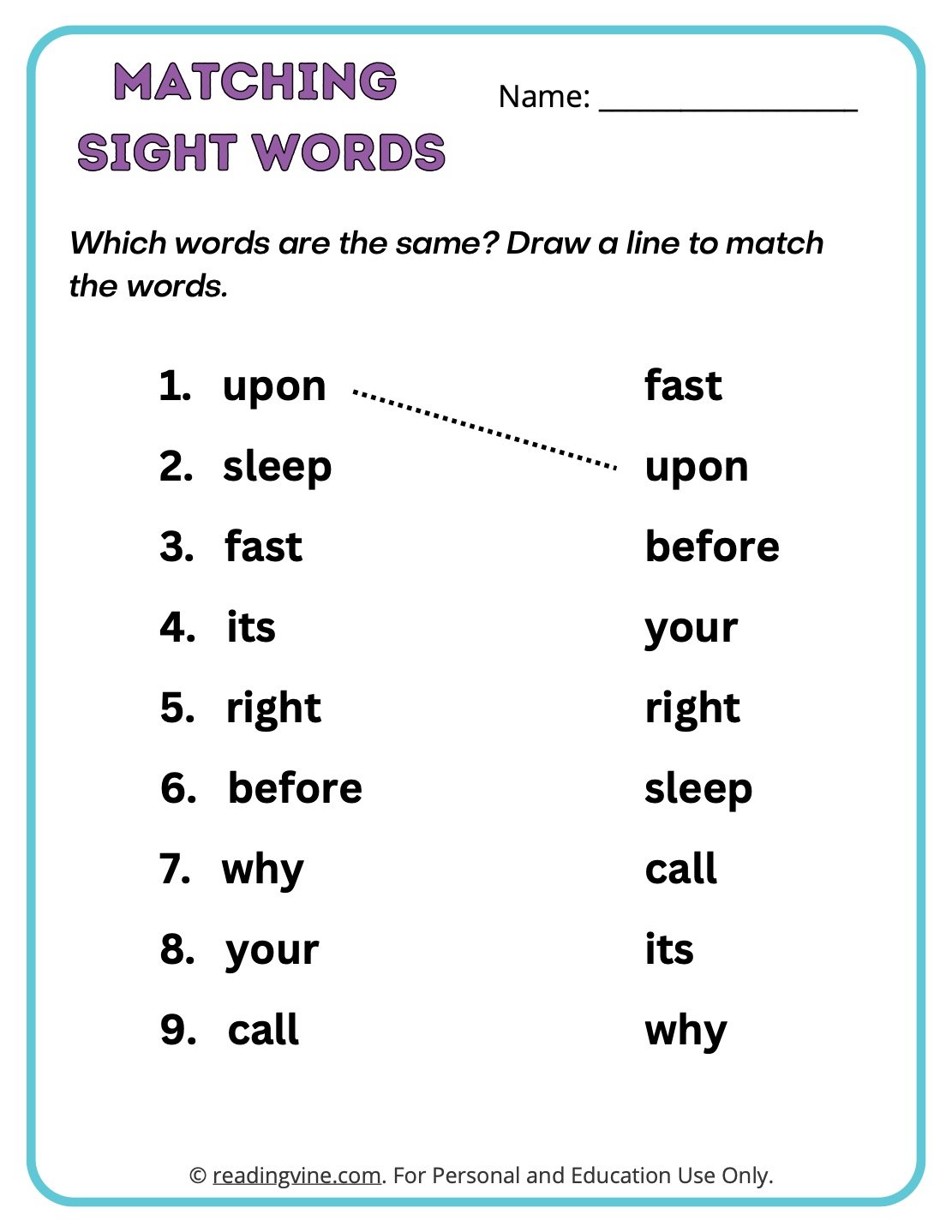 2nd Grade Sight Word Worksheets for Easy Learning