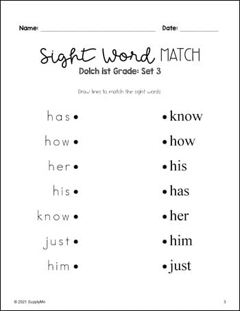 First Grade Sight Word Worksheets Made Easy