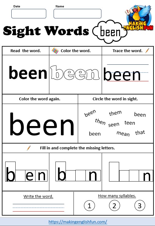 20 Free Sight Word Worksheets to Boost Reading Skills