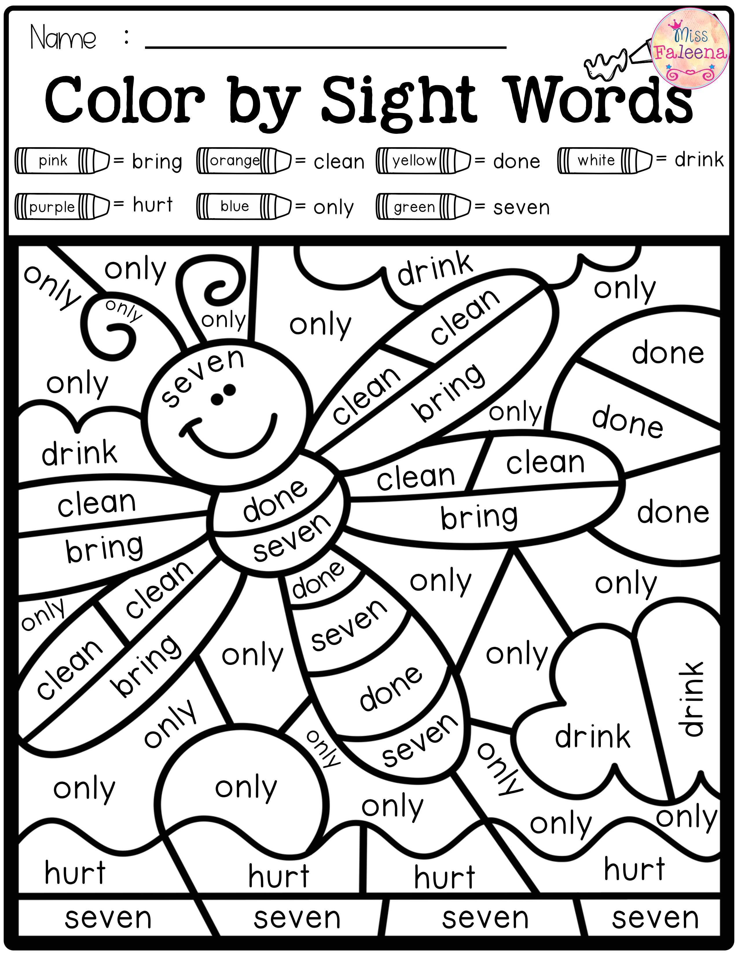 Free Sight Word Worksheets for Early Learners Success