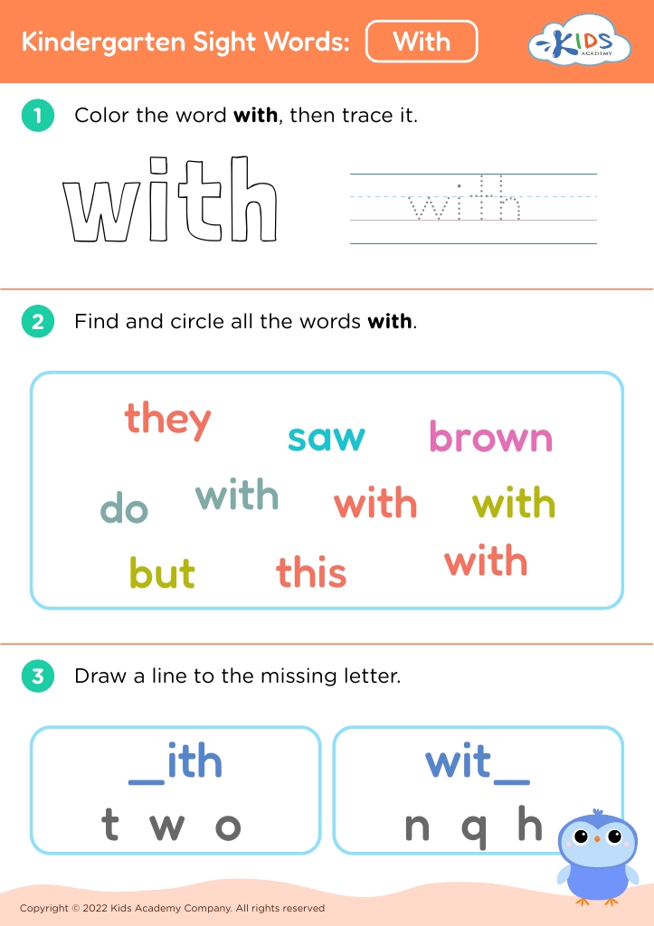 Sight Words For Kindergarten Worksheets Printable Form Templates And Letter