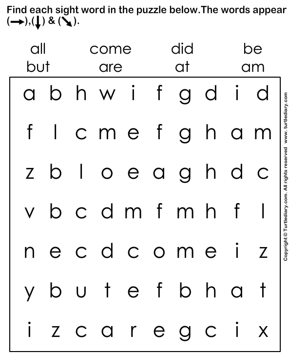 Kindergarten Sight Words Worksheets Made Easy