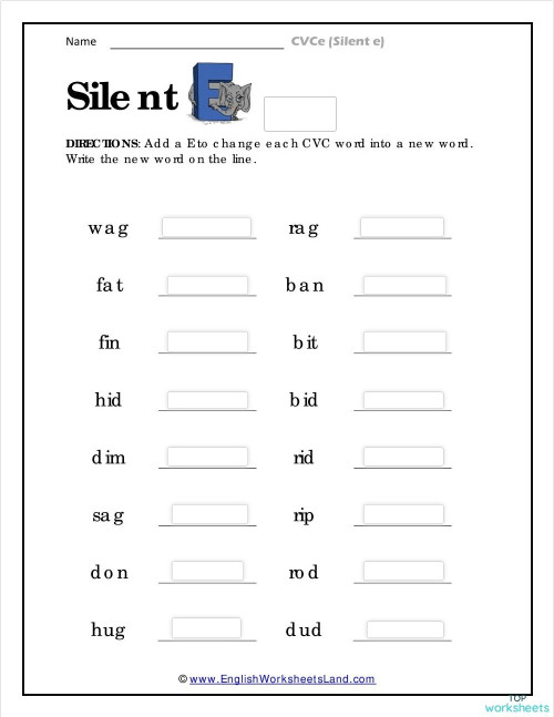 Mastering Silent E: Fun and Interactive Worksheets