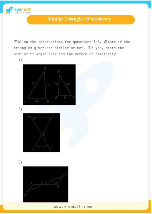 Similar Triangles Worksheets