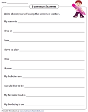 Simple Sentence Worksheets for Easy Language Learning