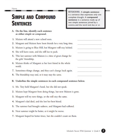 Simple Sentences Worksheet Pdf Free Download Printable