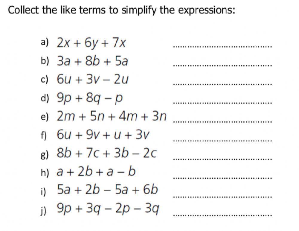 Simplify Expressions Worksheet: Easy Algebra Practice Made Simple