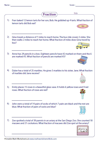 Simplifying Fractions A Worksheet Printable Maths Worksheets