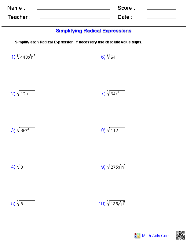 7 Ways to Simplify Radical Expressions