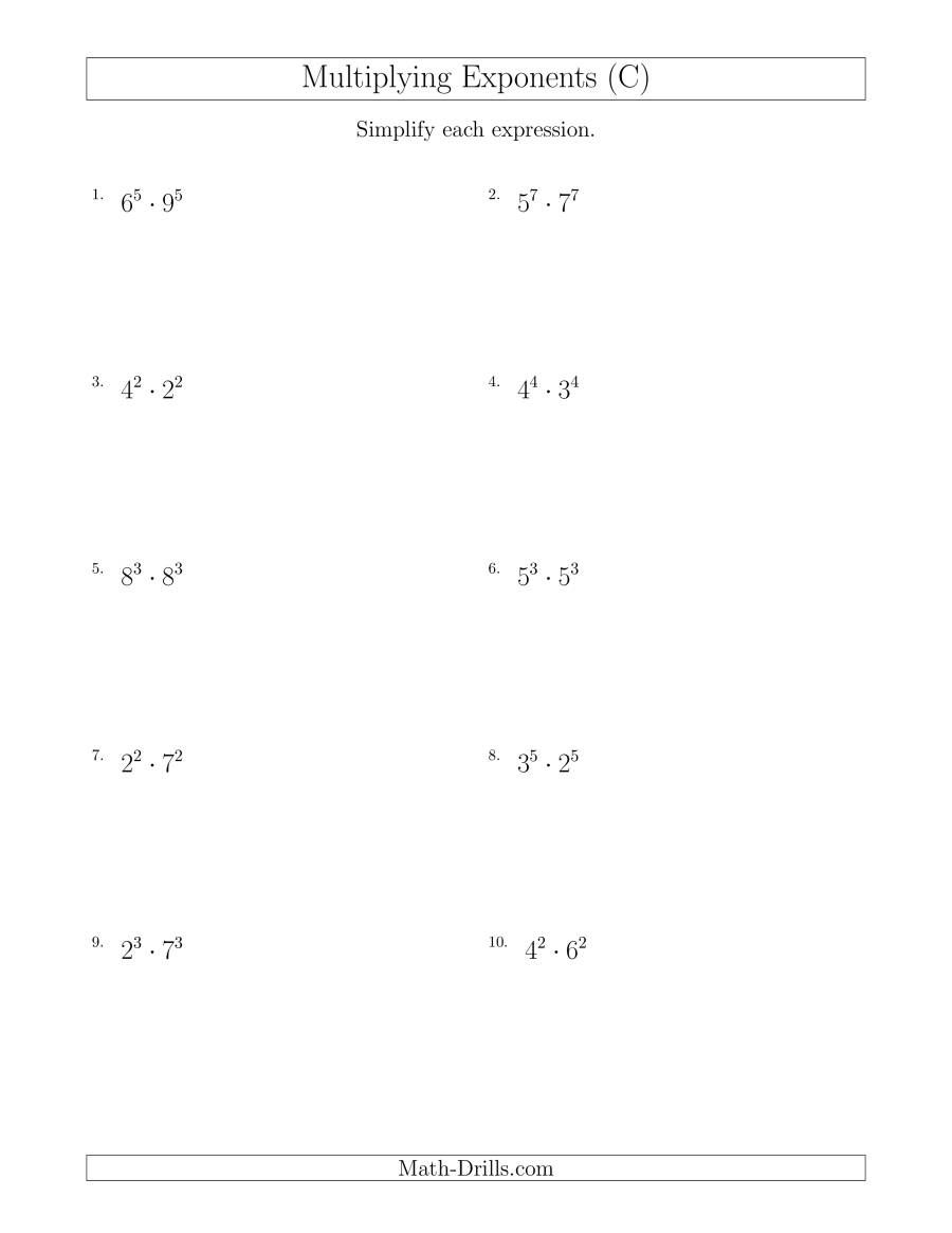 Simplify Expressions Easily With Exponents Worksheet